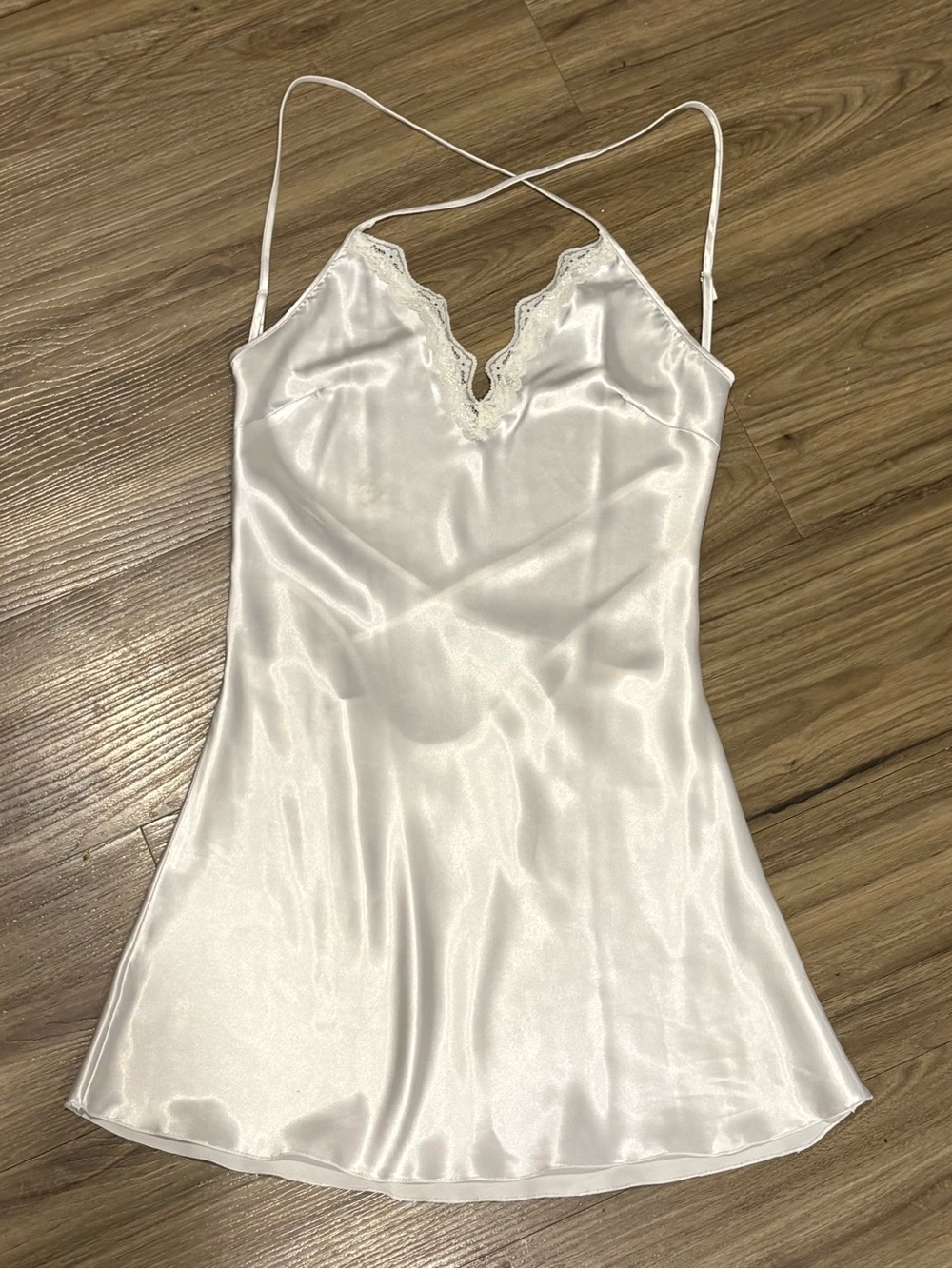 white slip dress